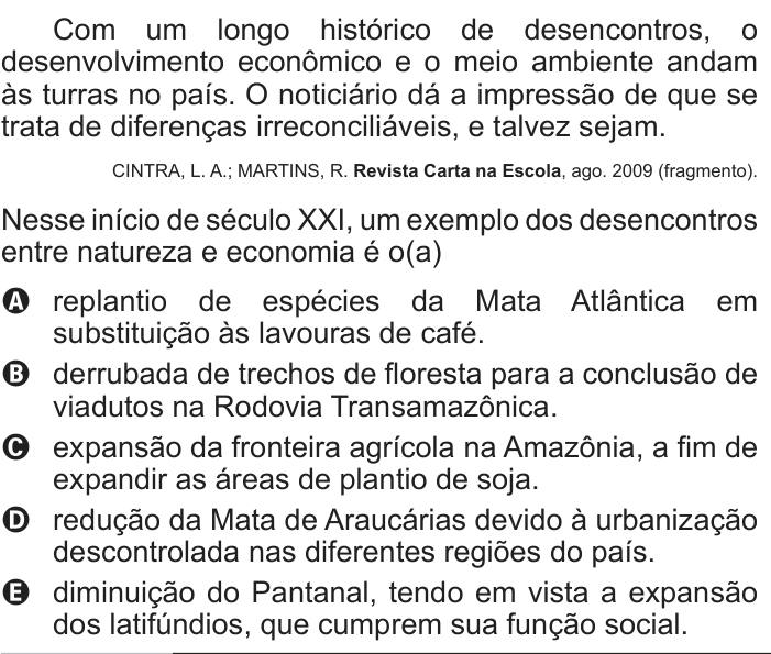 Questão 27 no caderno Branco do ENEM PPL 2013