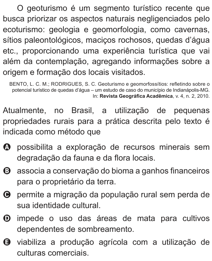 Questão 28 no caderno Branco do ENEM PPL 2013