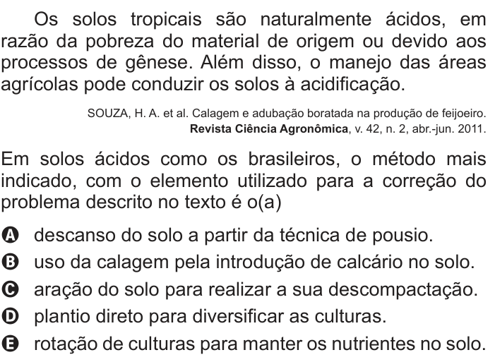 Questão 33 no caderno Branco do ENEM PPL 2013