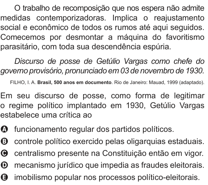 Questão 37 no caderno Branco do ENEM PPL 2013