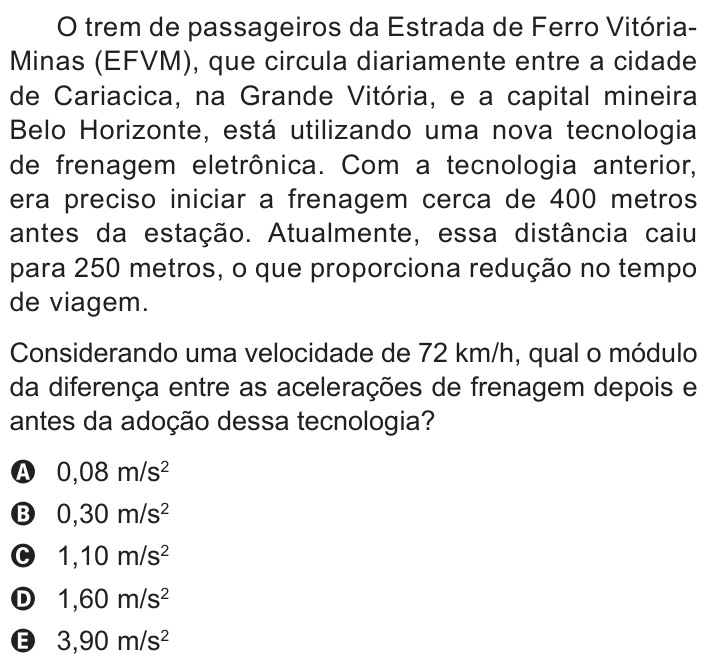 Questão 48 no caderno Branco do ENEM PPL 2013