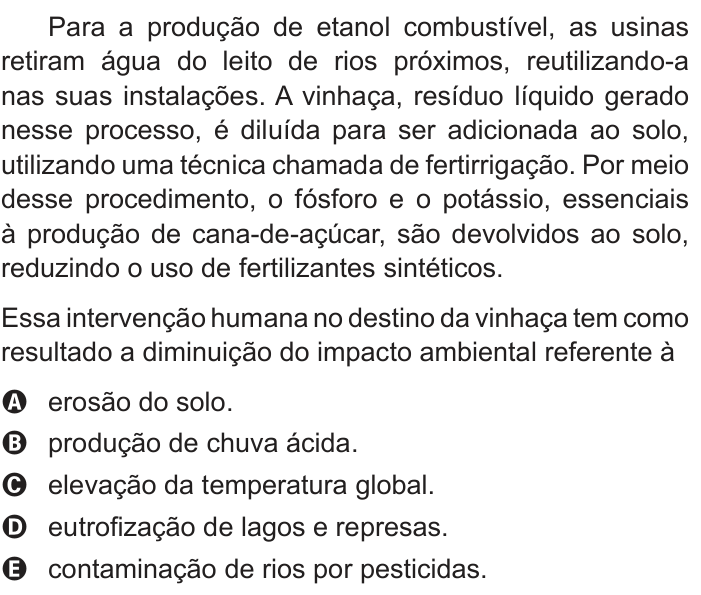 Questão 60 no caderno Branco do ENEM PPL 2013