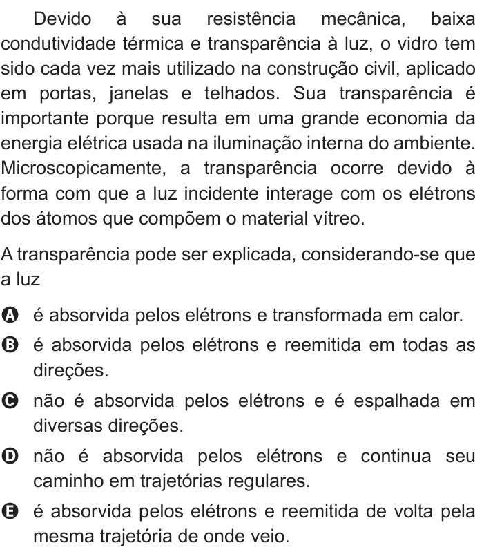 Questão 75 no caderno Branco do ENEM PPL 2013