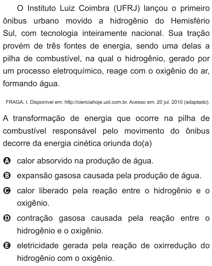 Questão 76 no caderno Branco do ENEM PPL 2013