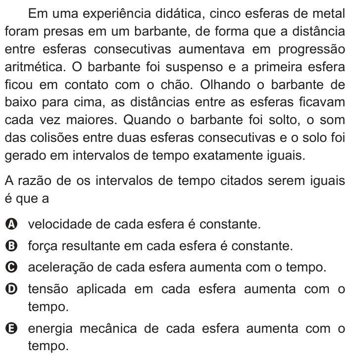 Questão 81 no caderno Branco do ENEM PPL 2013