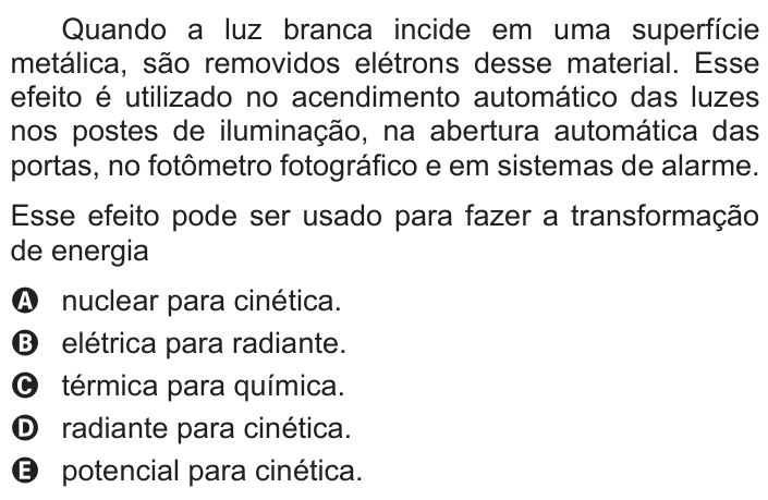 Questão 89 no caderno Branco do ENEM PPL 2013
