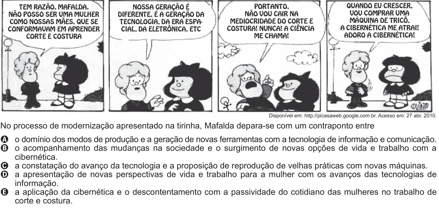 Questão 96 no caderno Cinza do ENEM PPL 2013