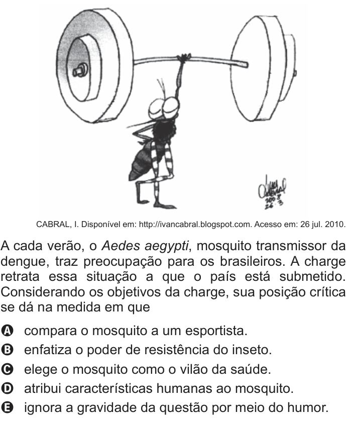 Questão 101 no caderno Cinza do ENEM PPL 2013
