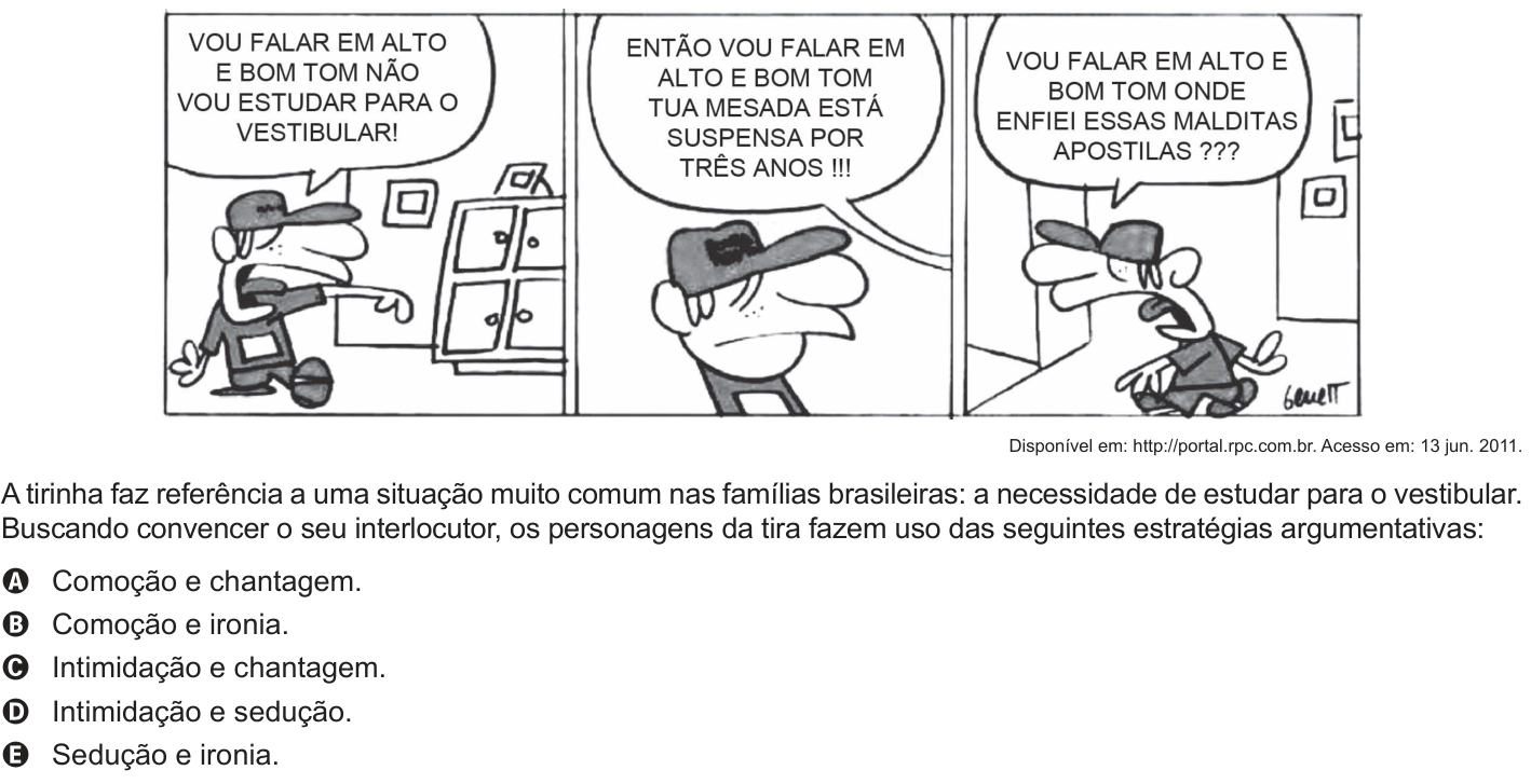 Questão 122 no caderno Cinza do ENEM PPL 2013