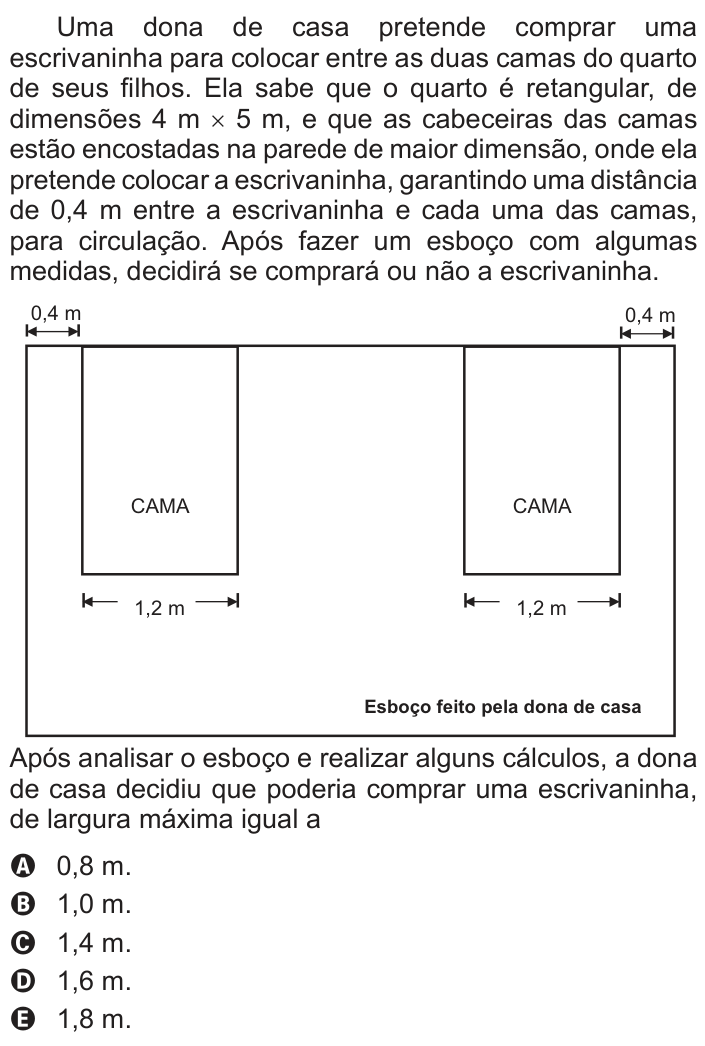 Questão 142 no caderno Cinza do ENEM PPL 2013
