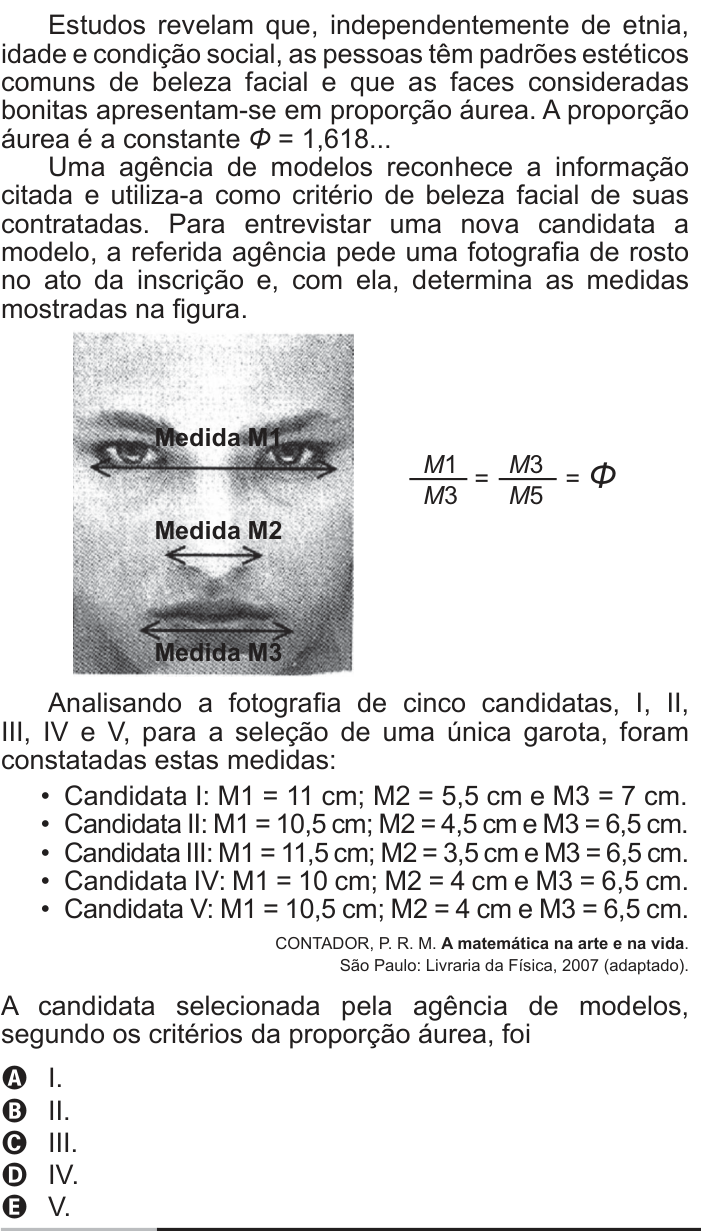 Questão 145 no caderno Cinza do ENEM PPL 2013