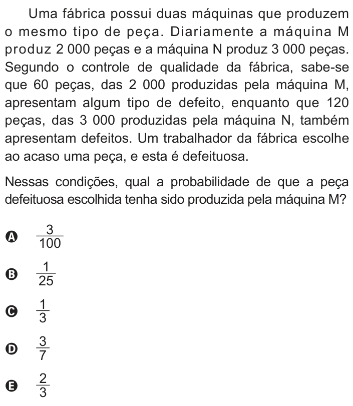 Questão 159 no caderno Cinza do ENEM PPL 2013