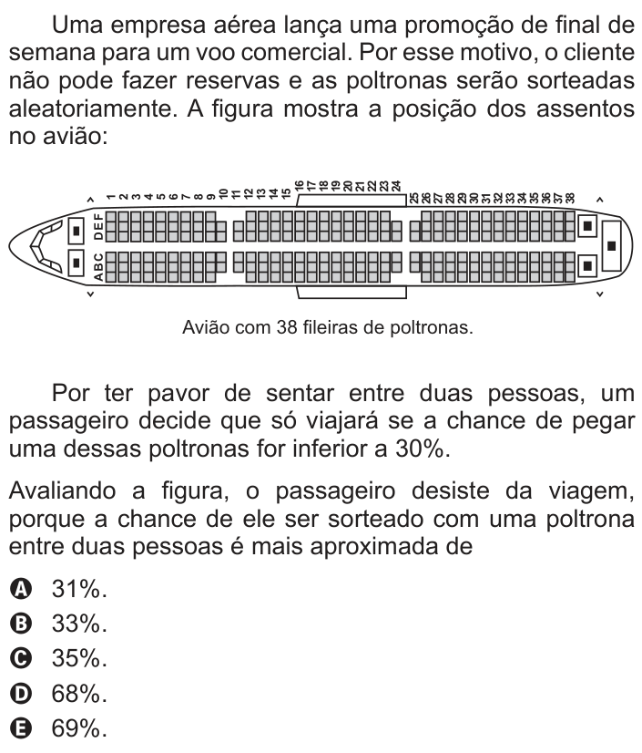 Questão 169 no caderno Cinza do ENEM PPL 2013