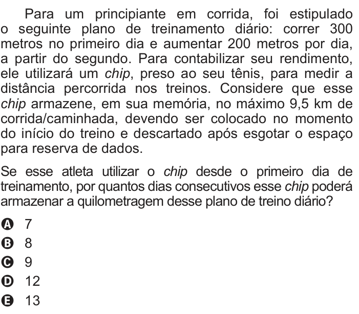 Questão 170 no caderno Cinza do ENEM PPL 2013