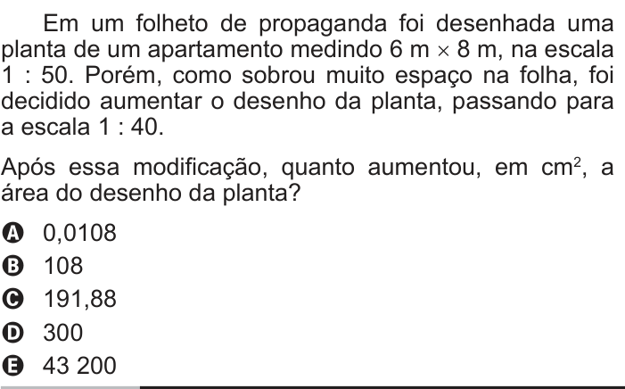 Questão 172 no caderno Cinza do ENEM PPL 2013