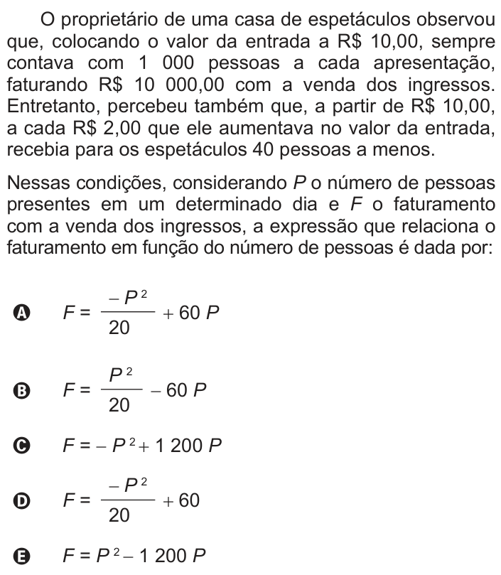 Questão 173 no caderno Cinza do ENEM PPL 2013