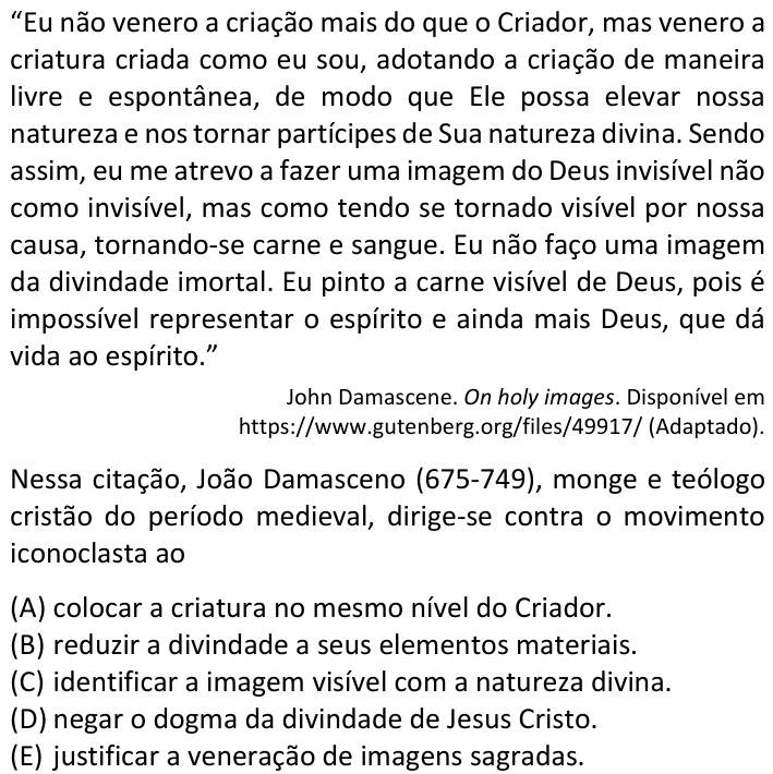 Questão 8 no caderno V1 da FUVEST 2025