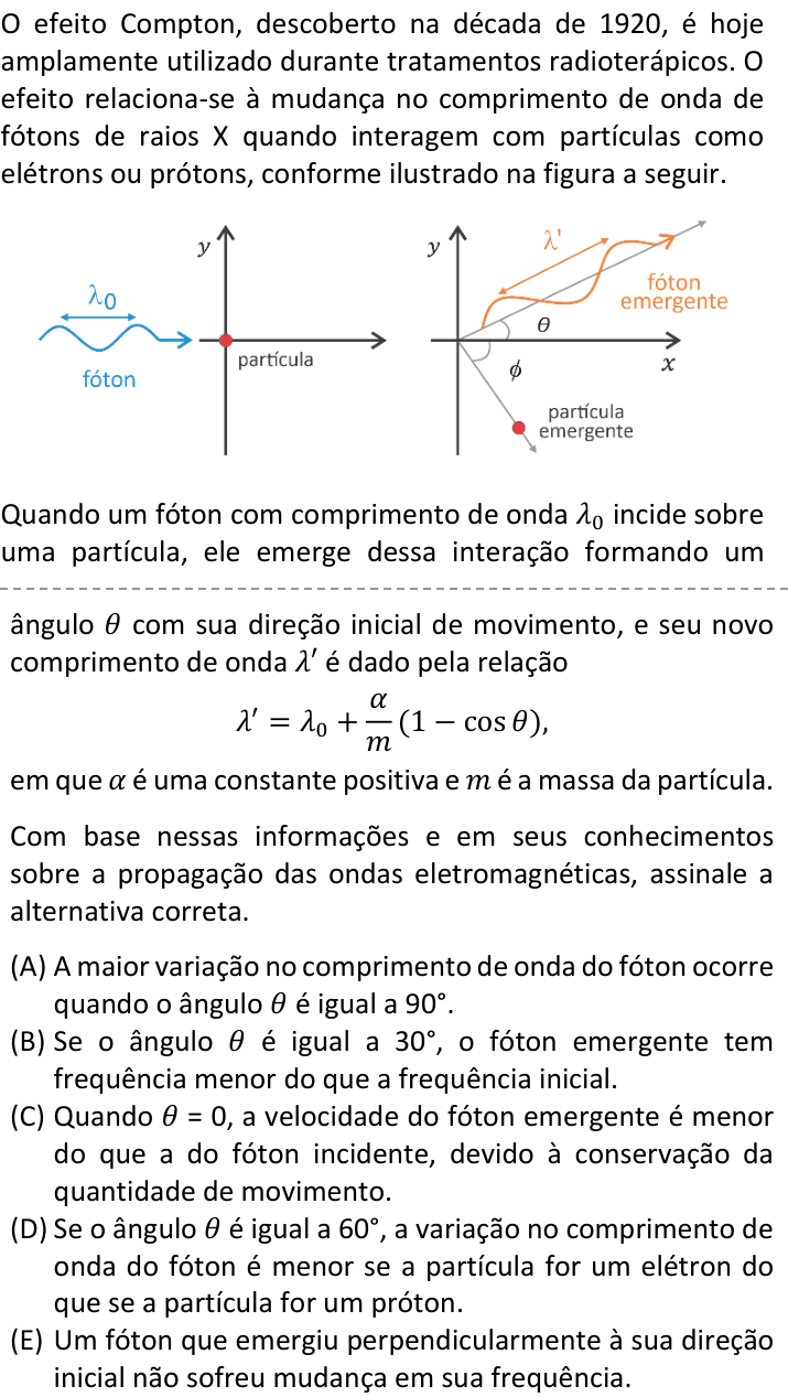 Questão 19 no caderno V1 da FUVEST 2025