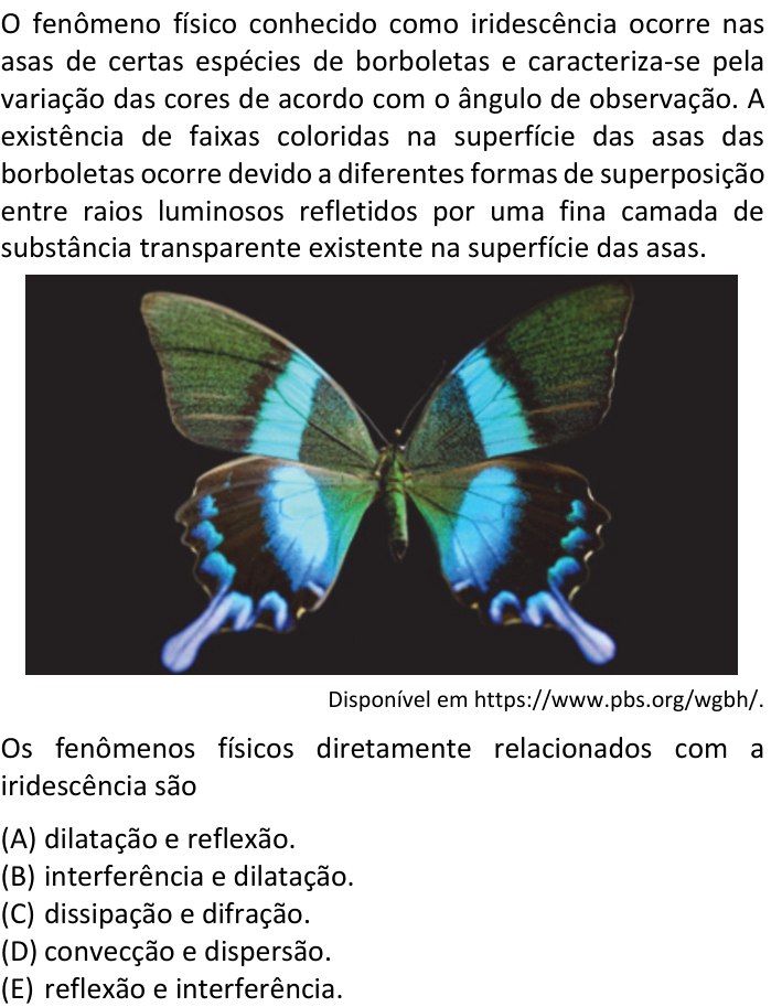 Questão 32 no caderno V1 da FUVEST 2025