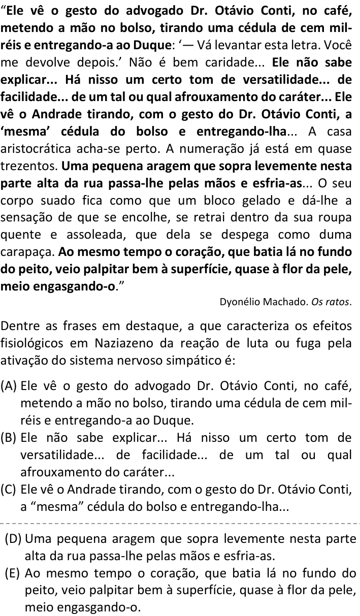 Questão 35 no caderno V1 da FUVEST 2025