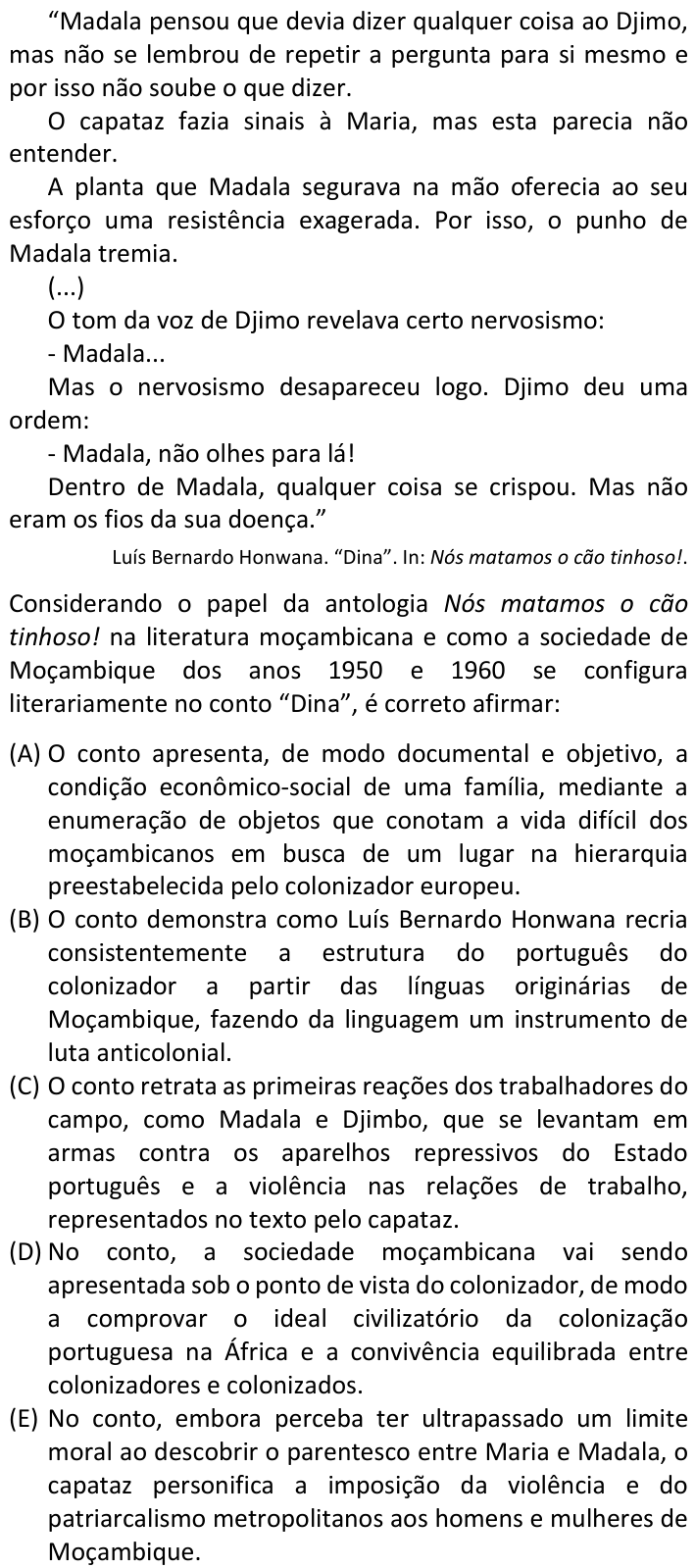 Questão 36 no caderno V1 da FUVEST 2025