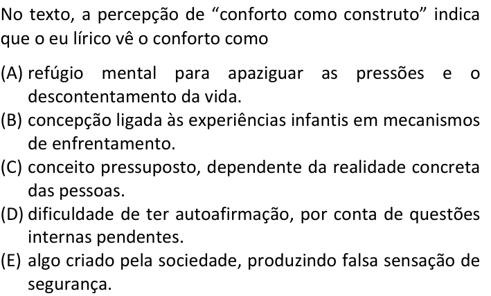 Questão 42 no caderno V1 da FUVEST 2025