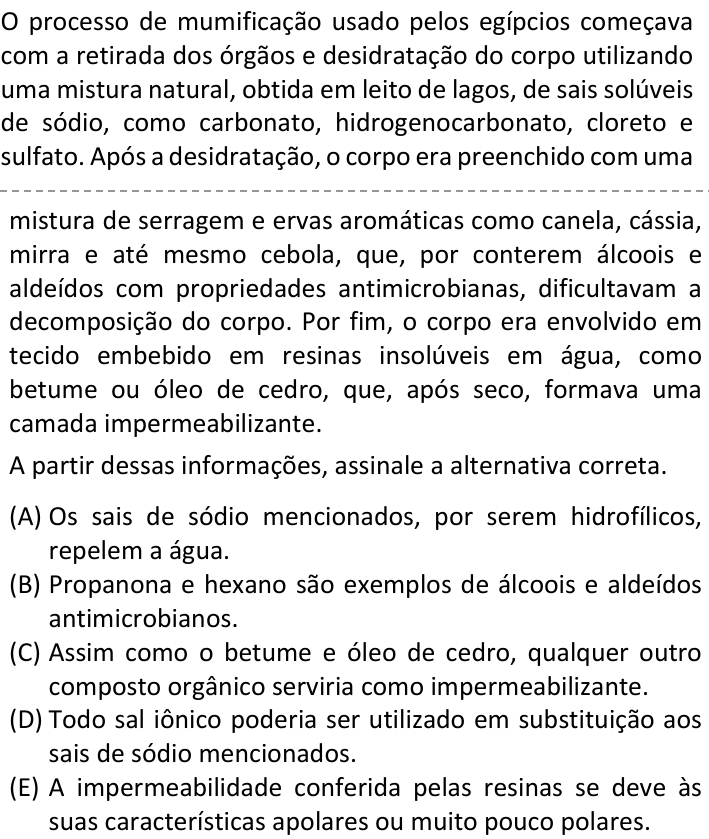 Questão 56 no caderno V1 da FUVEST 2025