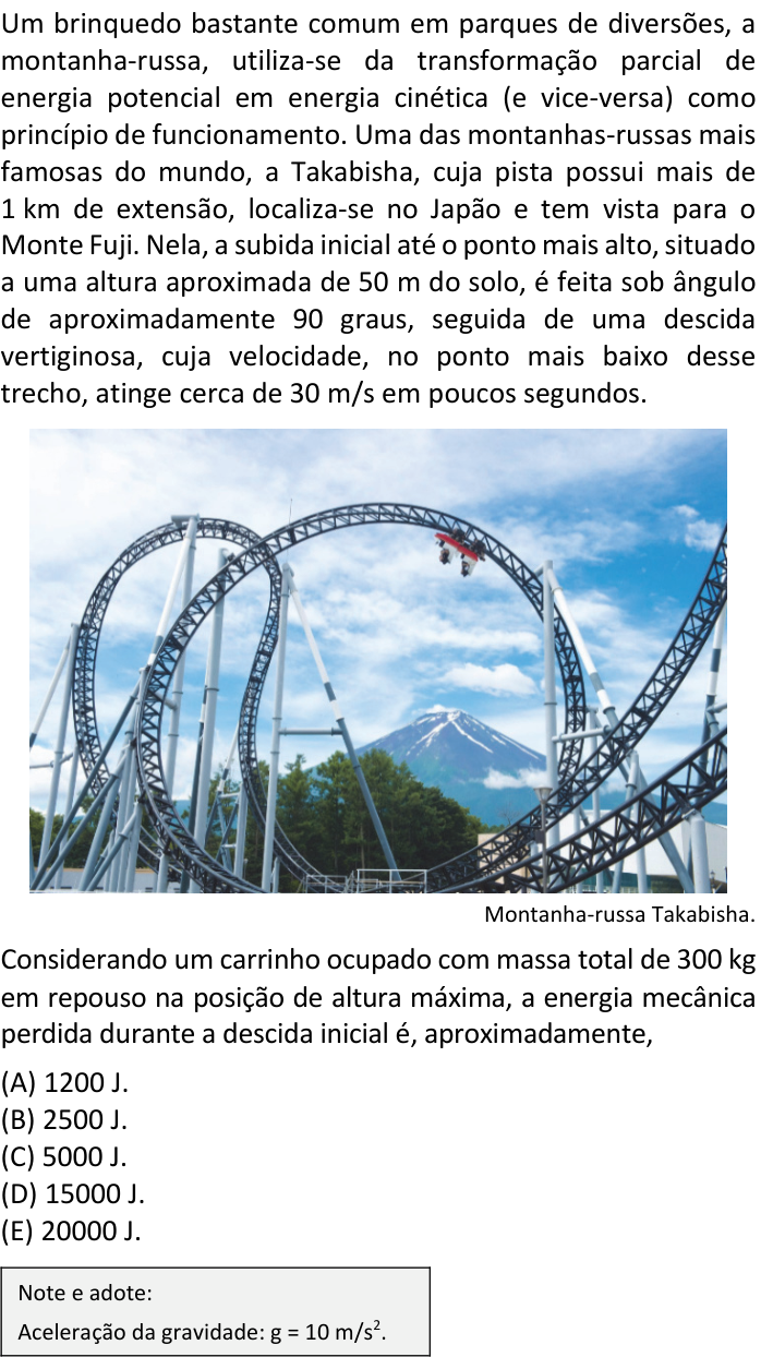 Questão 62 no caderno V1 da FUVEST 2025