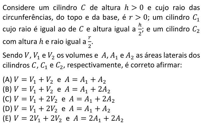 Questão 76 no caderno V1 da FUVEST 2025