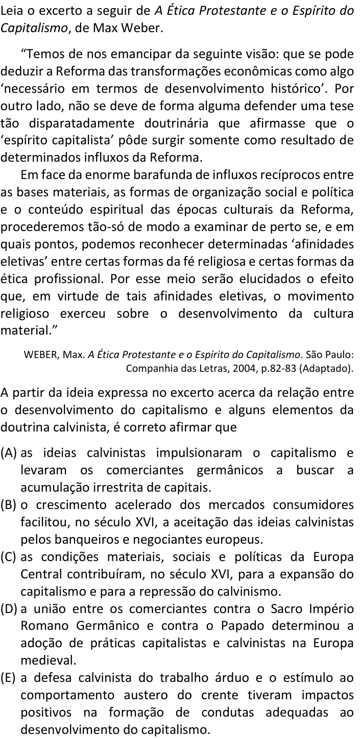 Questão 80 no caderno V1 da FUVEST 2025