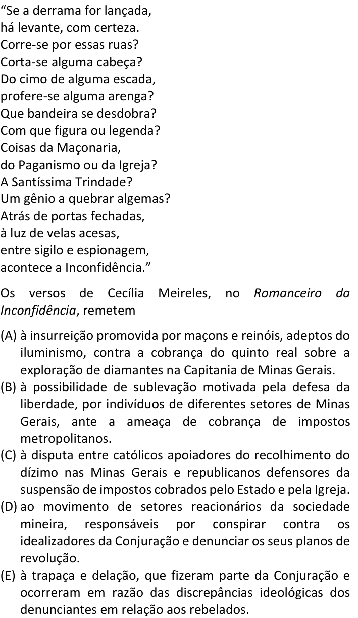 Questão 85 no caderno V1 da FUVEST 2025
