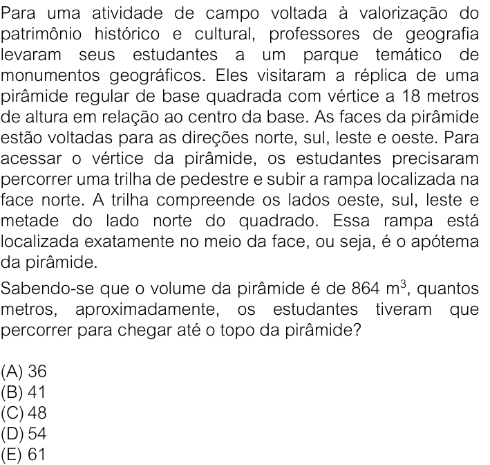 Questão 6 no caderno V1 da FUVEST 2026