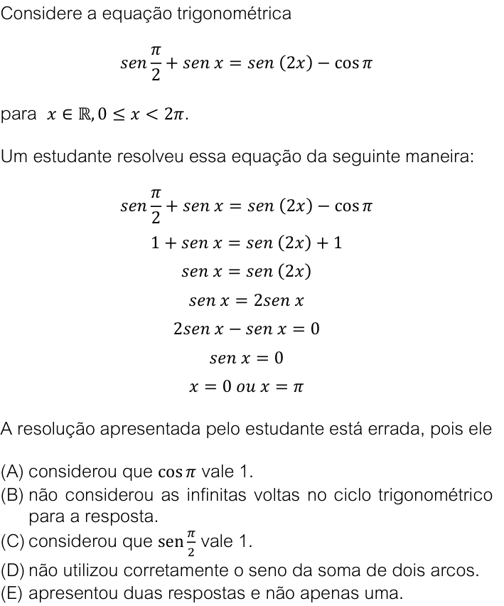 Questão 7 no caderno V1 da FUVEST 2026
