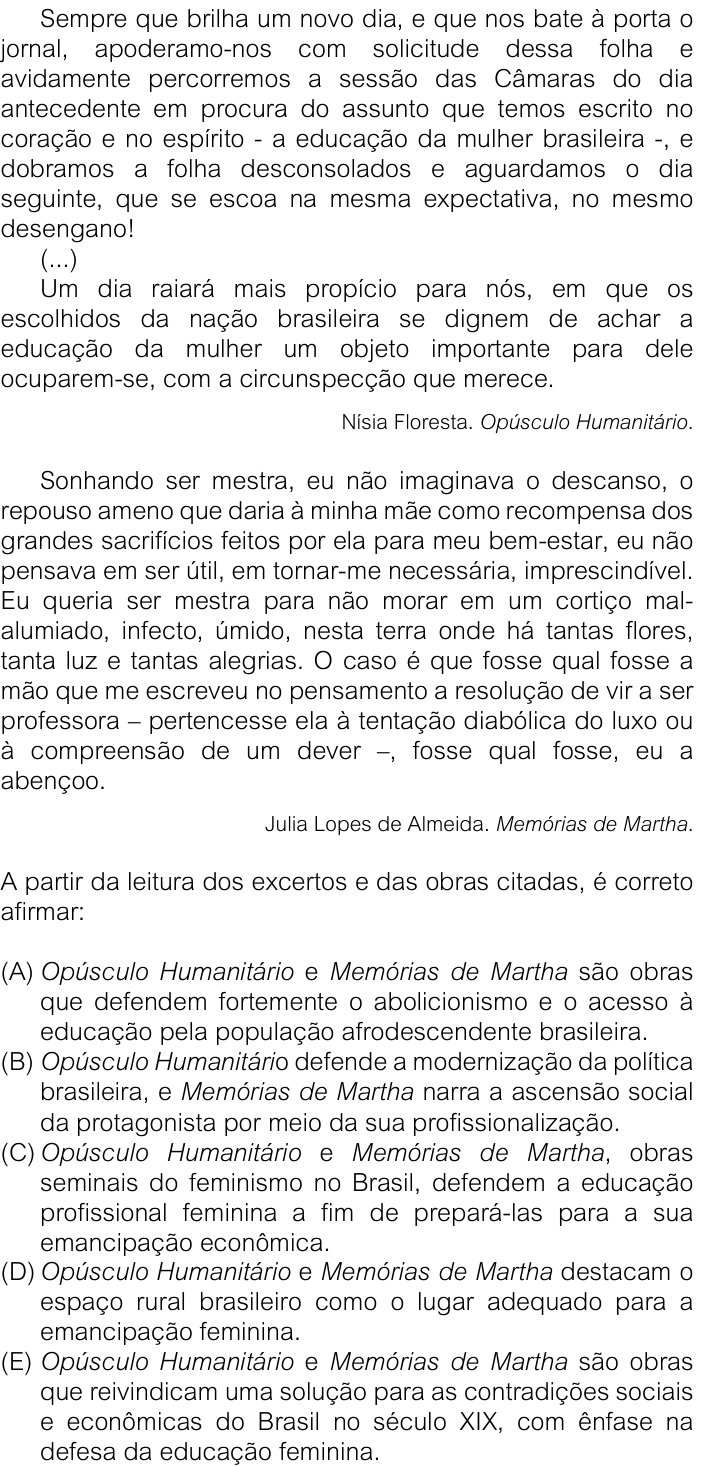 Questão 11 no caderno V1 da FUVEST 2026