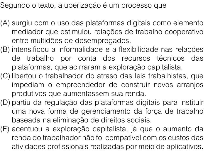 Questão 15 no caderno V1 da FUVEST 2026