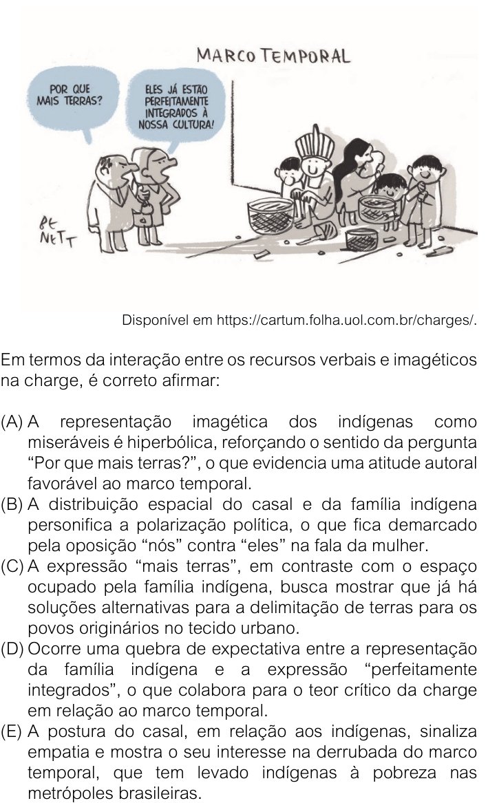 Questão 22 no caderno V1 da FUVEST 2026