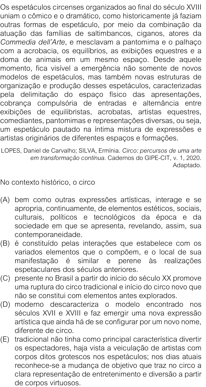 Questão 42 no caderno V1 da FUVEST 2026