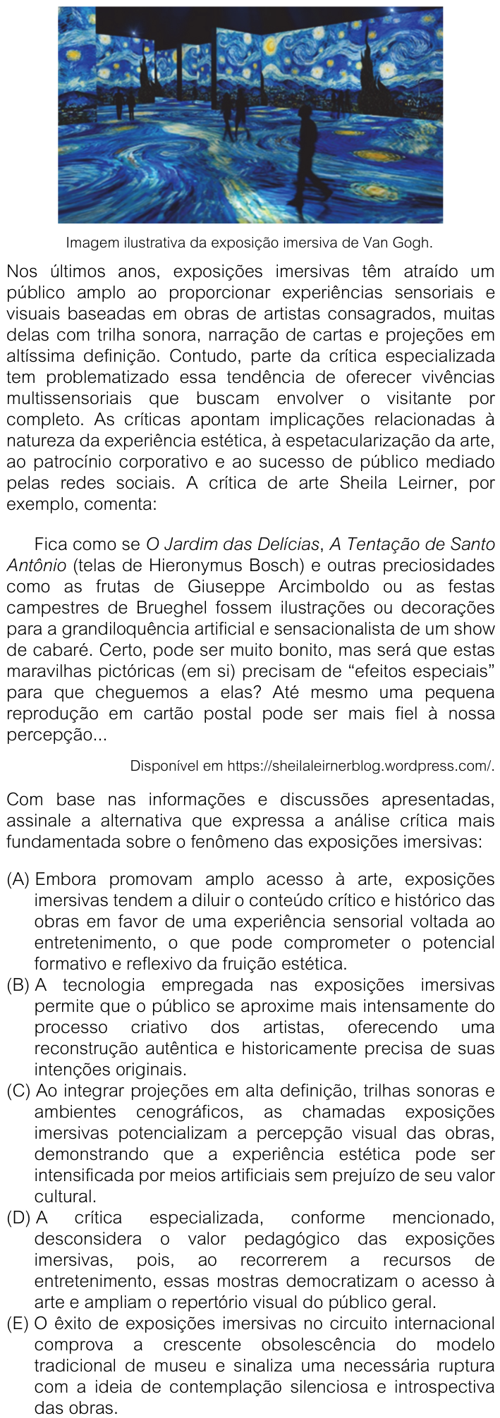 Questão 43 no caderno V1 da FUVEST 2026