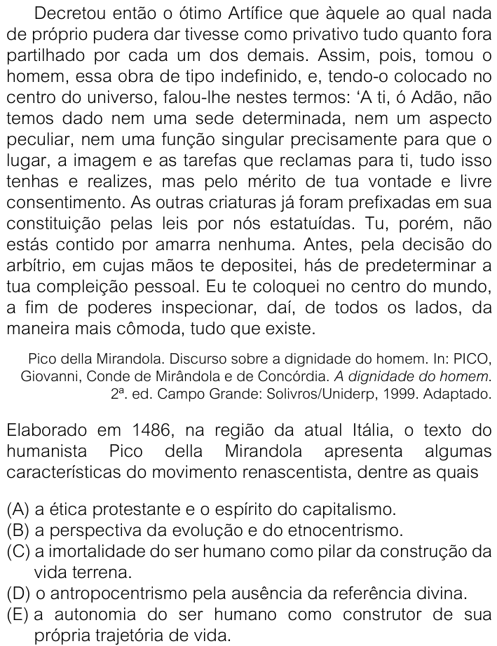 Questão 45 no caderno V1 da FUVEST 2026