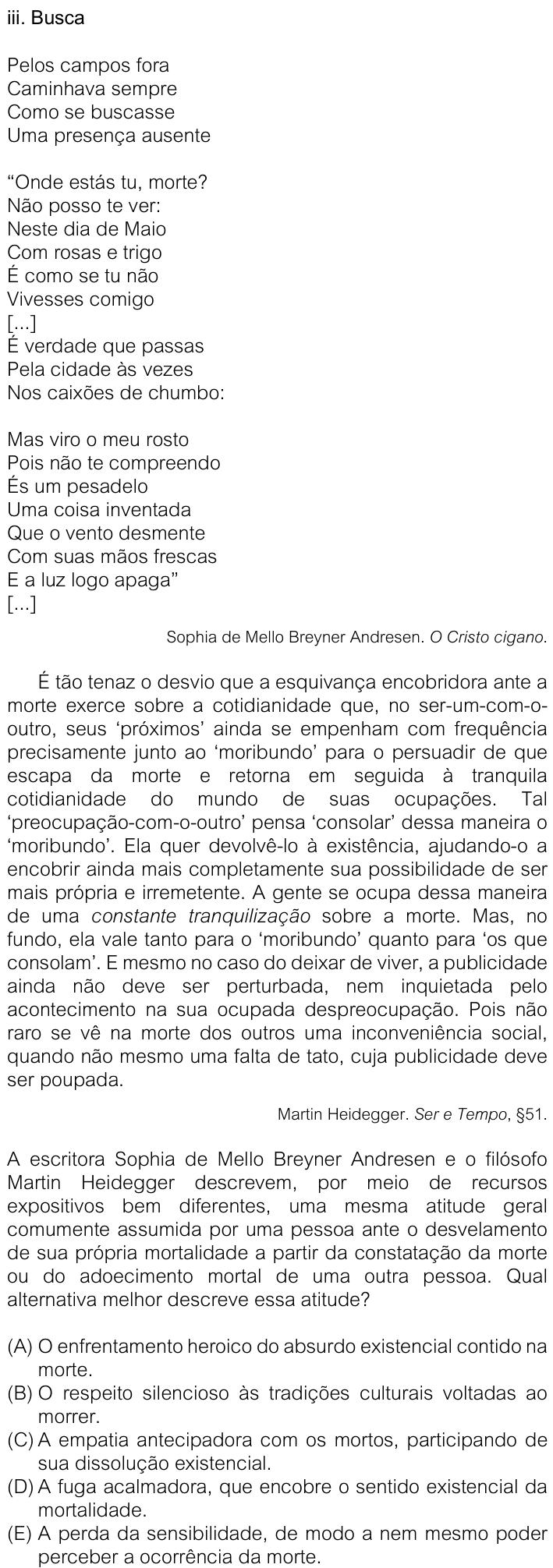 Questão 47 no caderno V1 da FUVEST 2026