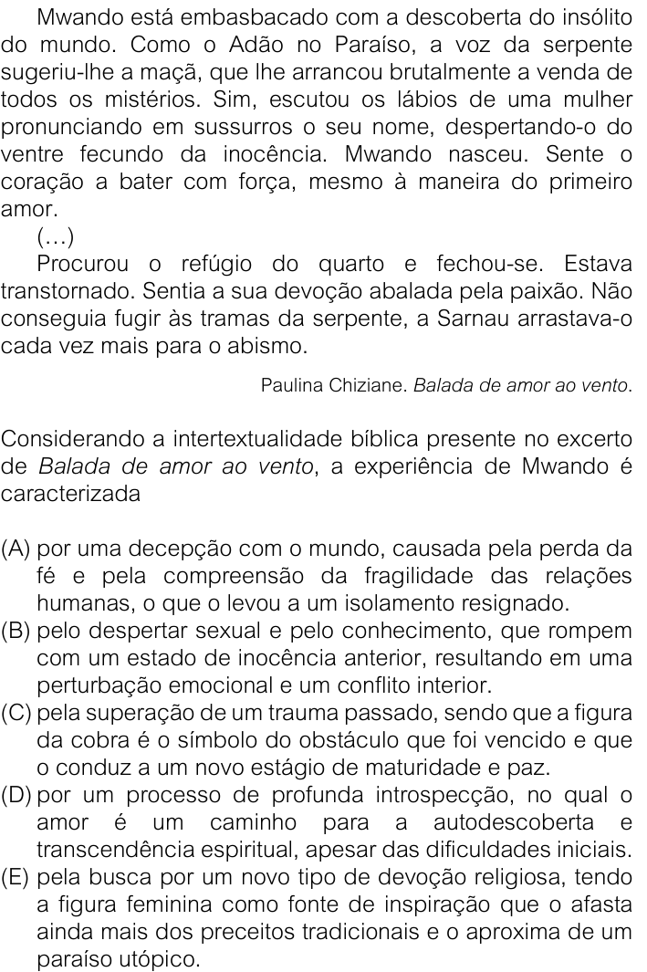 Questão 48 no caderno V1 da FUVEST 2026