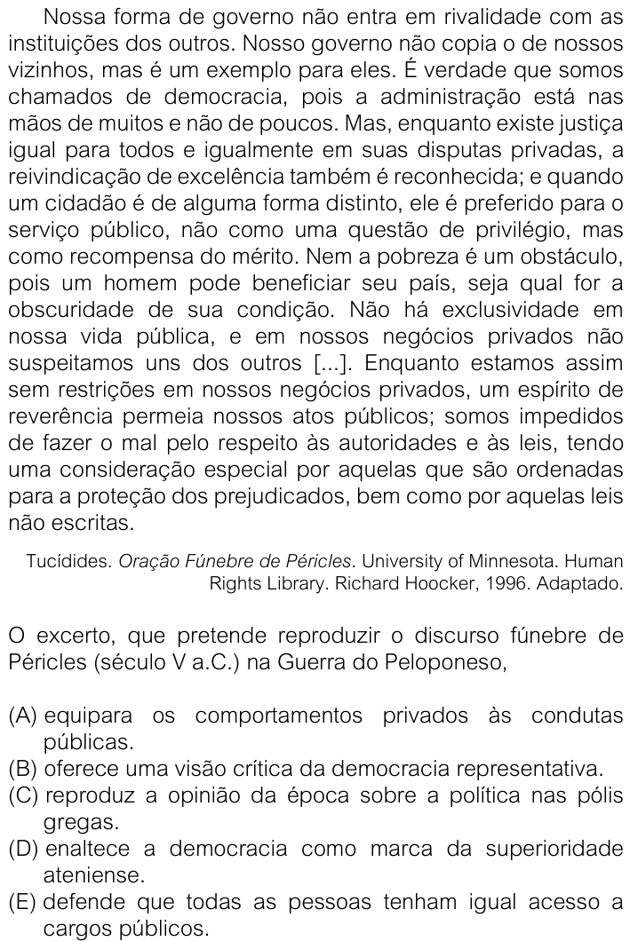 Questão 54 no caderno V1 da FUVEST 2026