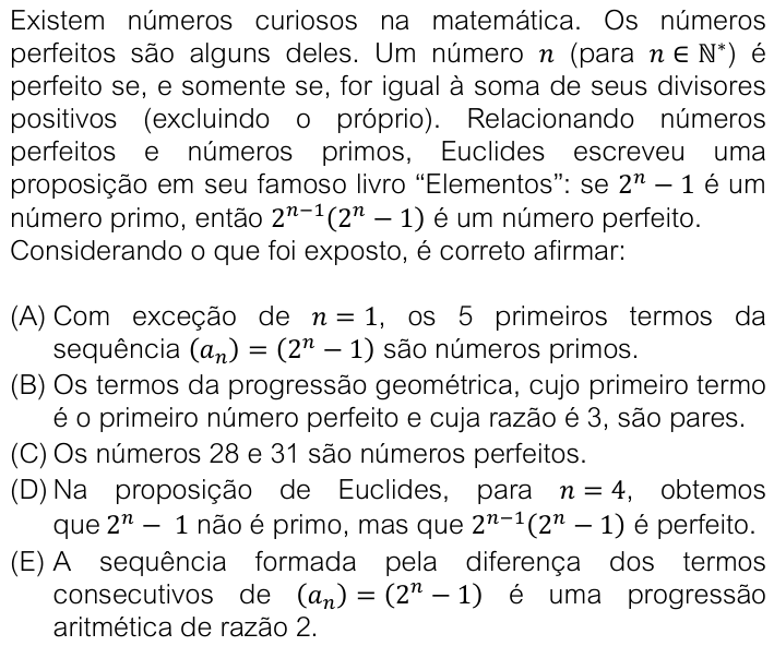 Questão 55 no caderno V1 da FUVEST 2026