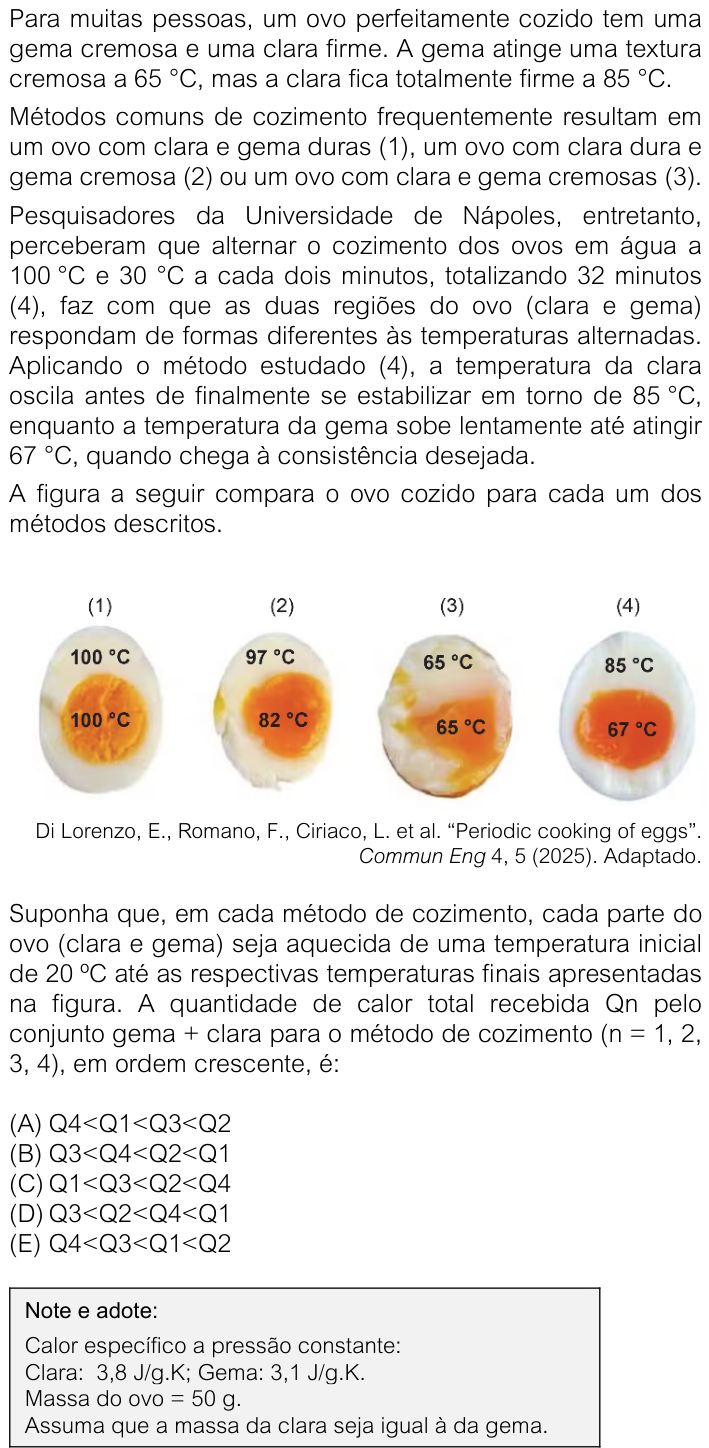 Questão 71 no caderno V1 da FUVEST 2026