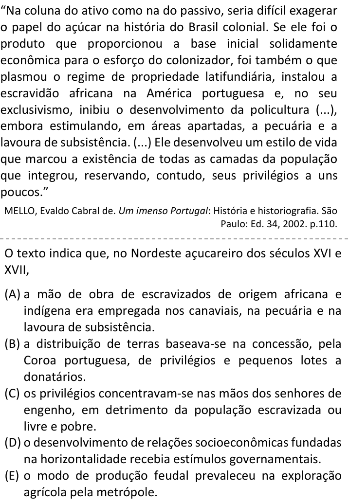 Questão 6 no caderno  da FUVEST 2024