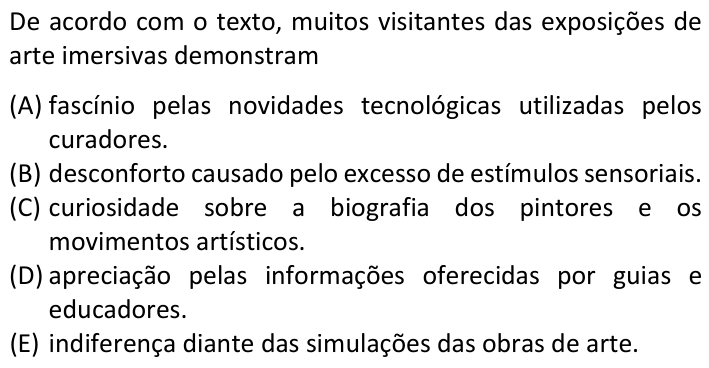 Questão 11 no caderno  da FUVEST 2024