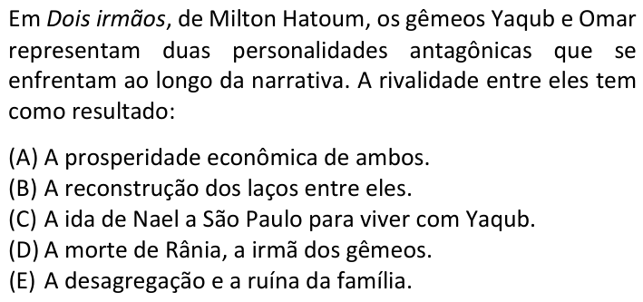 Questão 15 no caderno  da FUVEST 2024