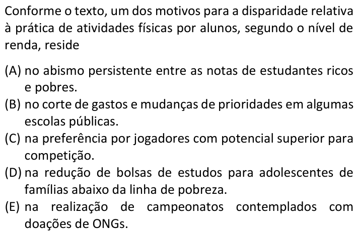 Questão 53 no caderno  da FUVEST 2024