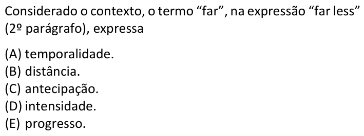 Questão 54 no caderno  da FUVEST 2024