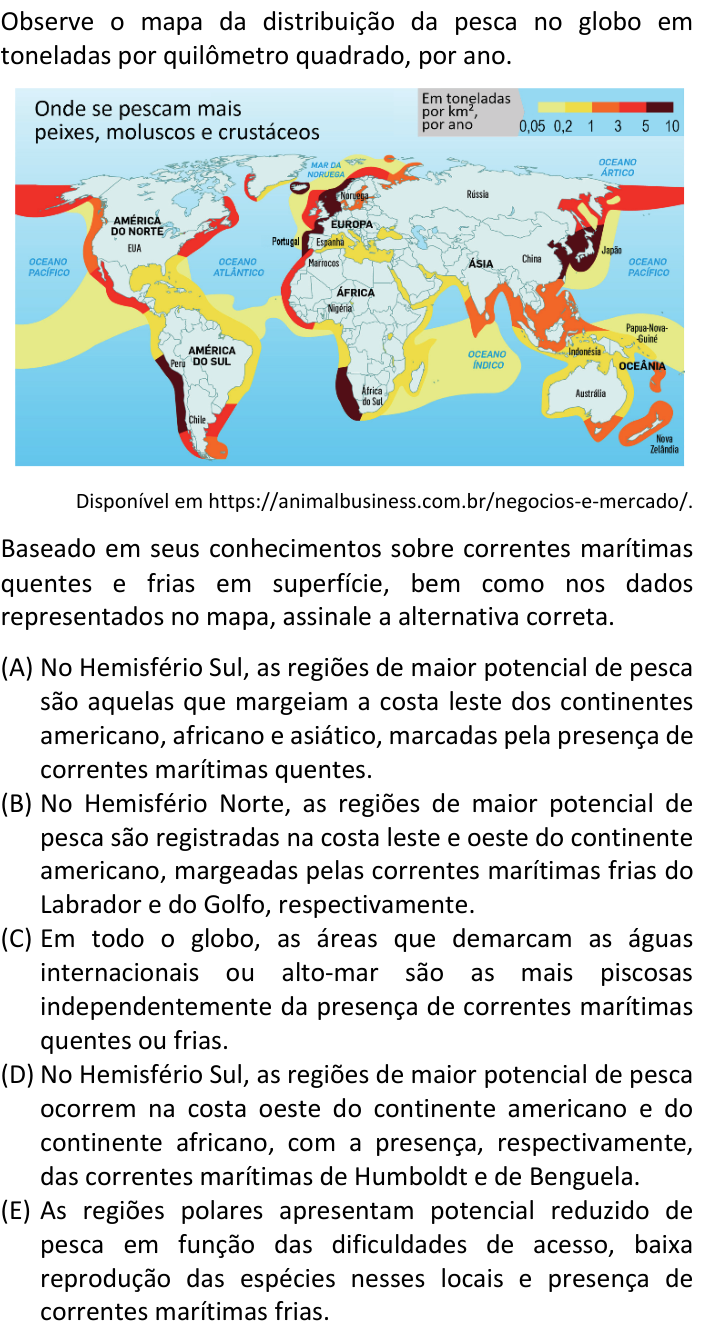 Questão 70 no caderno  da FUVEST 2024